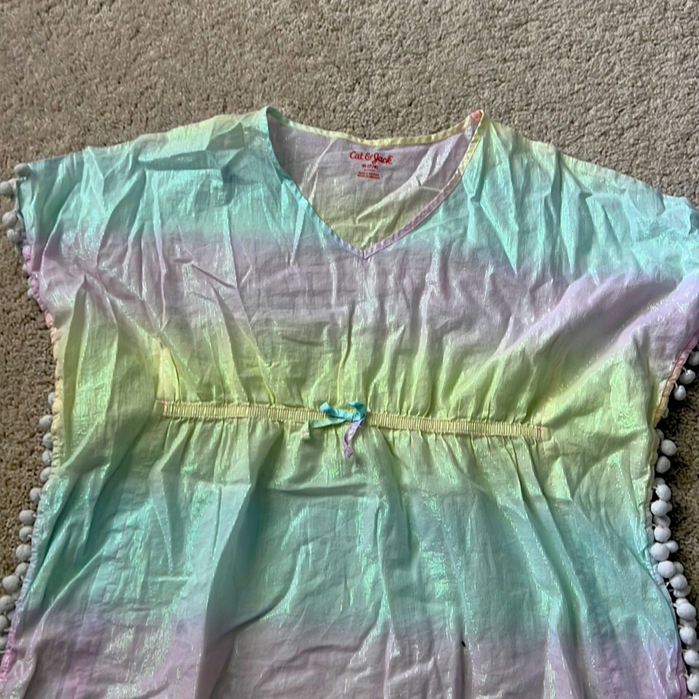 Cat and Jack girls size M swim cover